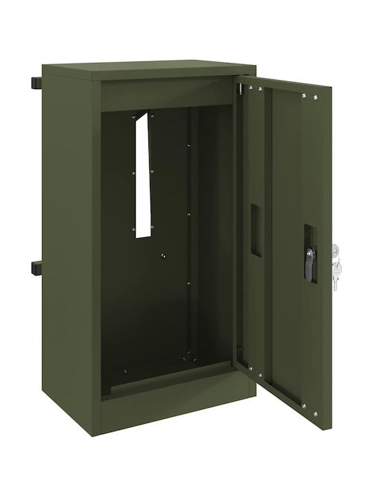 vidaXL Außenbereich Briefkasten Inox in Grün Farbe 30x23x55cm