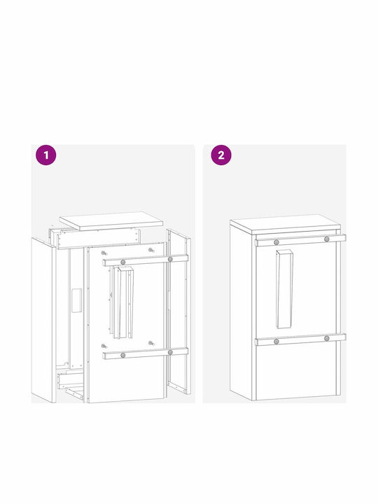 vidaXL Außenbereich Briefkasten Inox in Grün Farbe 30x23x55cm
