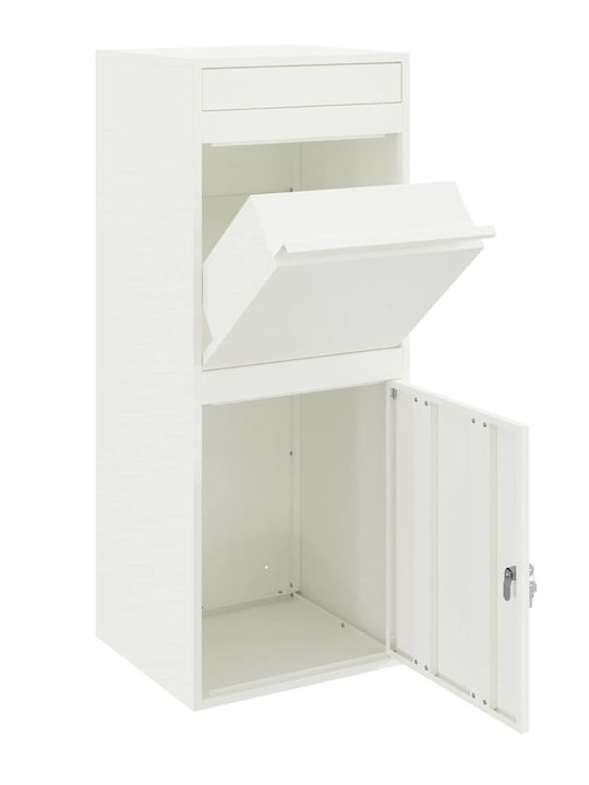vidaXL Пощенски Кутии На Открито Inox В Бял Цвят 41x38x103см