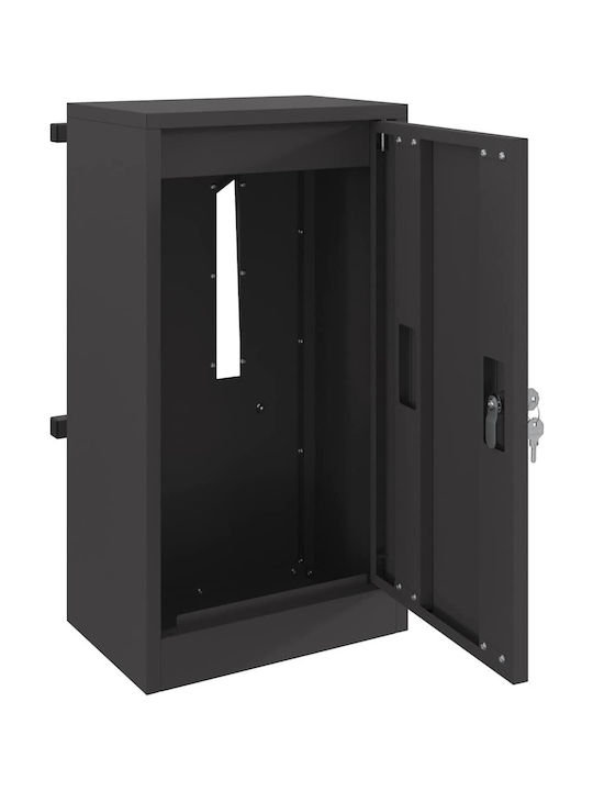 vidaXL Außenbereich Briefkasten Inox in Schwarz Farbe 30x23x55cm