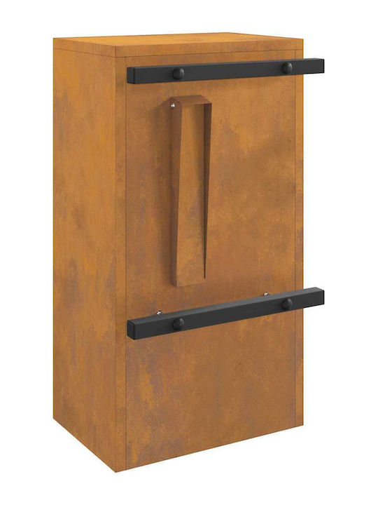 vidaXL Außenbereich Briefkasten Inox in Braun Farbe 30x23x55cm