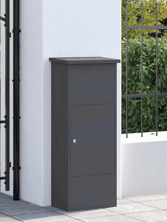 vidaXL Cutie Poștală Pentru Exterior Din Inox Gri 44.5x29x110.5cm
