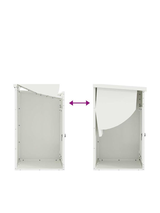 vidaXL Cutie Poștală Pentru Exterior Din Inox În Culoare Albă 44x35x59cm