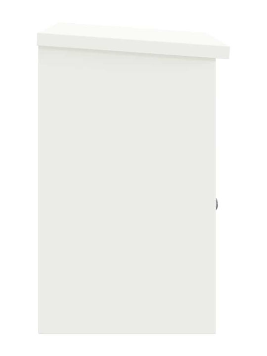 vidaXL Cutie Poștală Pentru Exterior Din Inox În Culoare Albă 44x35x59cm