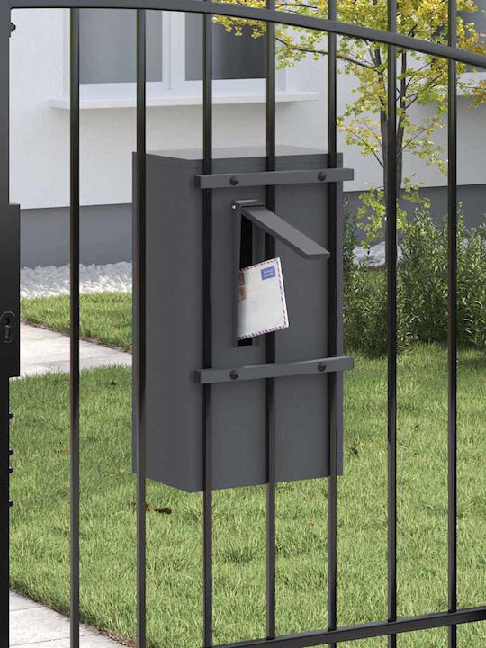 vidaXL Cutie Poștală pentru Exterior Inox în Culoarea Gri 30x23x55cm