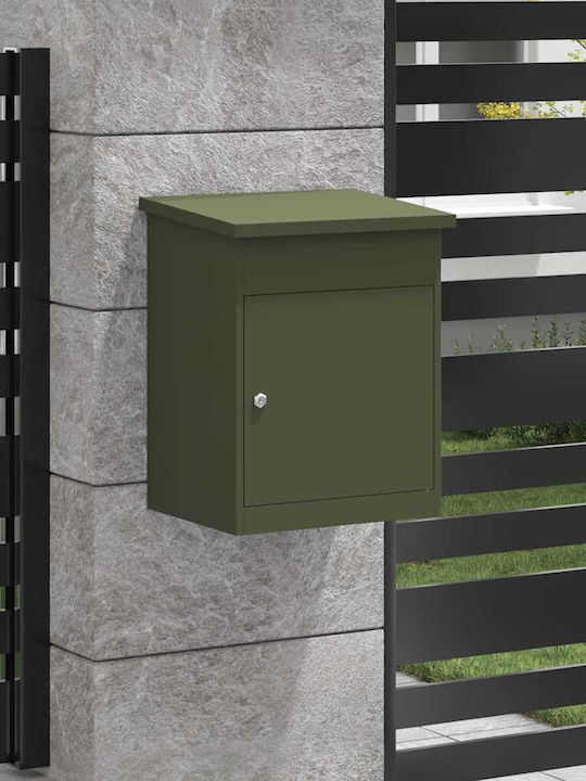 vidaXL Outdoor Mailbox Inox in Green Colour 44x35x59cm