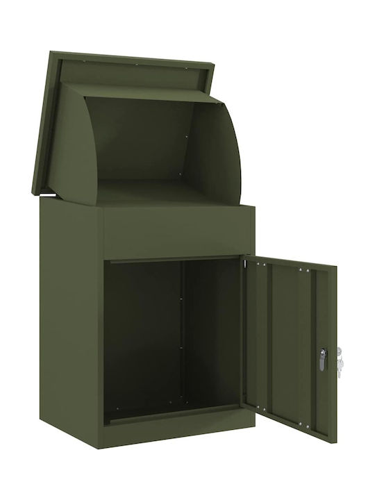 vidaXL Outdoor Mailbox Inox in Green Colour 44x35x59cm