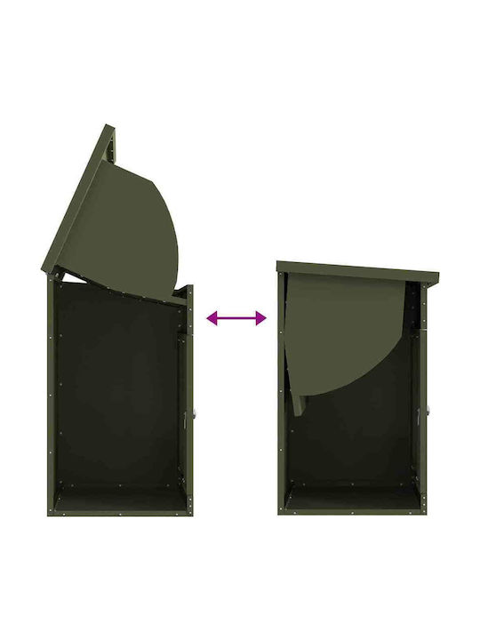 vidaXL Outdoor Mailbox Inox in Green Colour 44x35x59cm