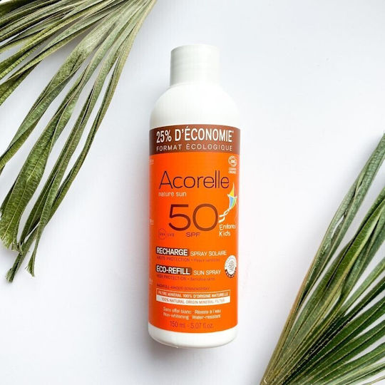 Acorelle Nature Sun SPF50 Kinder Sonnenschutzmittel Spray für Gesicht & Körper 150ml