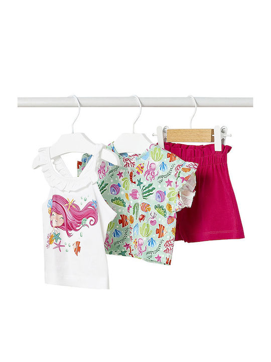 Kinder-Set mit Shorts Sommer 3Stück Mehrfarbig