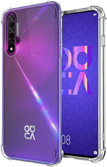 Huawei Nova 5T Schutzhülle Transparentes Silikon Stoßfest Ecken Kunststoff Rückseite Ishield Klar