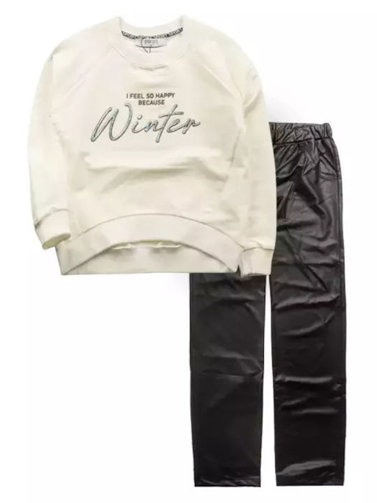 Kinder-Set mit Leggings Winter 2Stück White