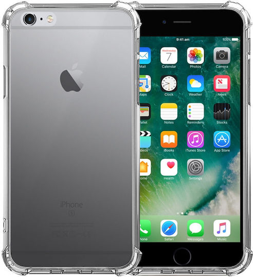 iPhone 6s Stoßfeste Handyhülle Transparente Silikon Anti-Sturz-Ecken Kunststoff Rückseite Ishield Klar