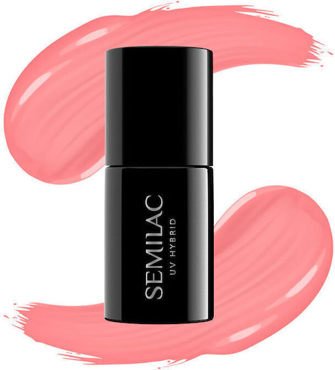 Semilac Classic Semi-Permanent Nail Polish PasTells Salmon Pink 274 7ml 1pcs