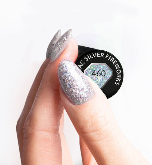 Semilac Classic Halb-permanenter Nagellack 460 Silver Fireworks mit Glitter 7ml 1Stück
