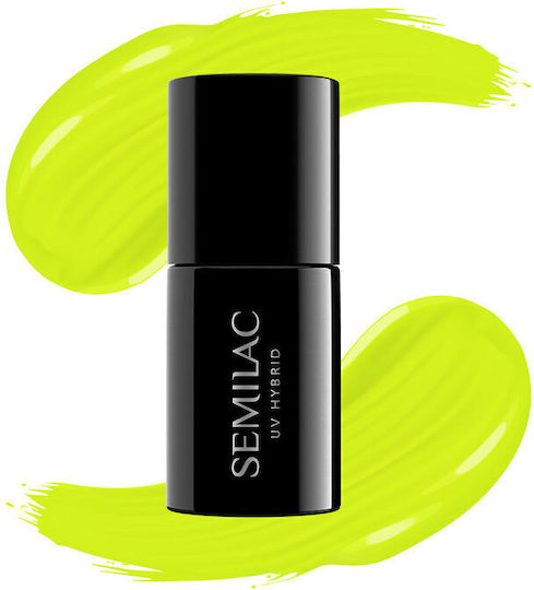 Semilac Classic Semi-Permanent Nail Polish 565 Neon Yellow 7ml 1pcs