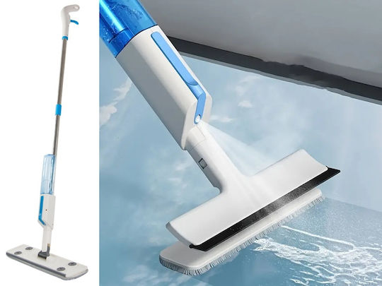 Spray Mop 2 in 1 – Floors Windows 3 Microfiber Cloths Window Cleaning Accessory 124cm White 10p