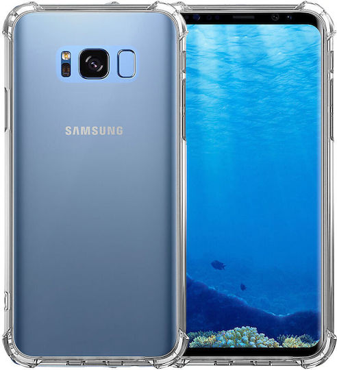 Husă Antișoc Samsung Galaxy S8 Plus Transparentă Hard Acrylic Back Silicon Edges Cornere Anti-cadere Ishield Clar