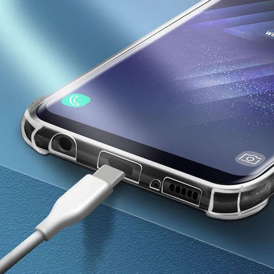 Husă Antișoc Samsung Galaxy S8 Plus Transparentă Hard Acrylic Back Silicon Edges Cornere Anti-cadere Ishield Clar