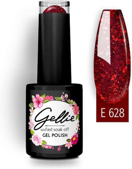 Gellie Хибриден Лак за Нокти E 628 с Glitter 10мл 1бр