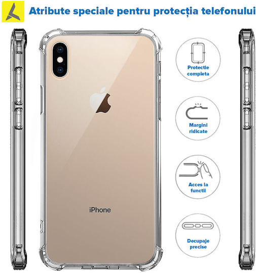 Iphone Xs Max Case Shockproof Transparent Silicone Anti-drop Corners Plastic Back Ishield Clear