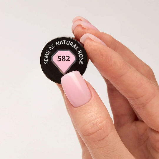 Semilac Classic Ημιμόνιμο Βερνίκι Νυχιών 582 Natural Rose 7ml