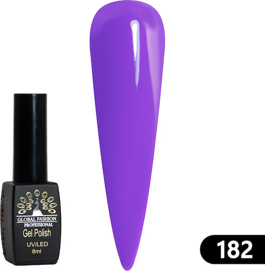 Global Fashion Black Elite Halb-permanenter Nagellack 182 8ml 1Stück