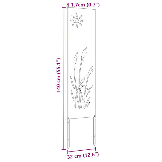 vidaXL Материал за градински под от Inox 140x32бр 1бр