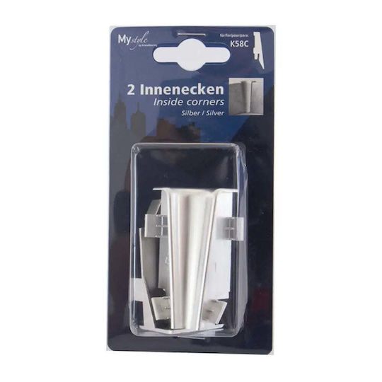 Kronospan Colț de punte pentru Podea de Grădină Colț interior argintiu K58 din Plastic 1.8x1.8buc 1buc