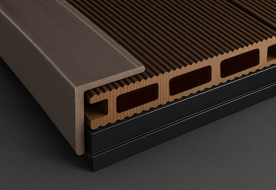 Newplan Γωνία Deck για Δάπεδο Κήπου από WPC 360x4εκ.