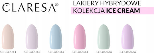 Claresa Ice Cream 2 Ημιμόνιμο Βερνίκι Νυχιών Μπεζ 5ml