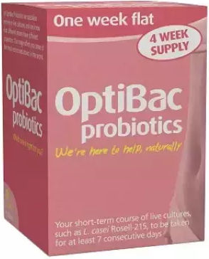 OptiBac One Week Flat Συμπλήρωμα με Προβιοτικά & Πρεβιοτικά 28 φακελίσκοι
