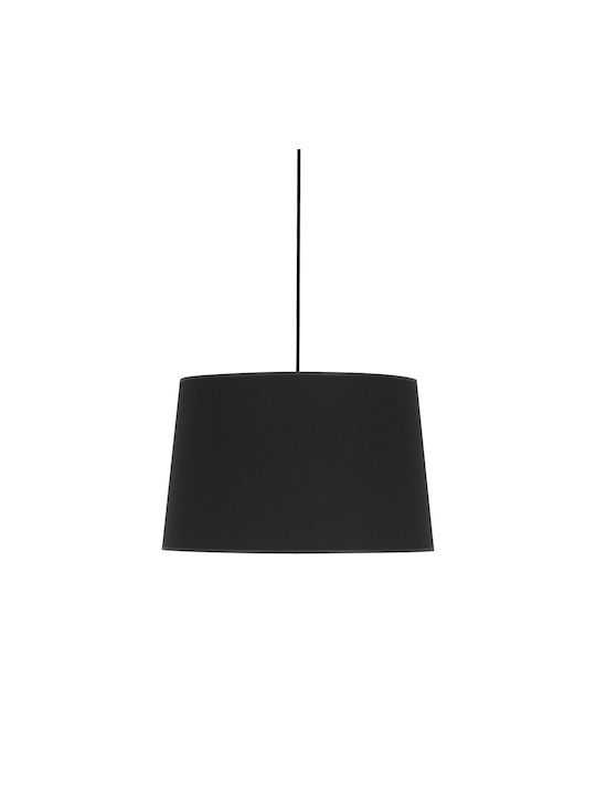 TK Lighting Maja Pendant Light Black Bell with Socket E27 120x45cm