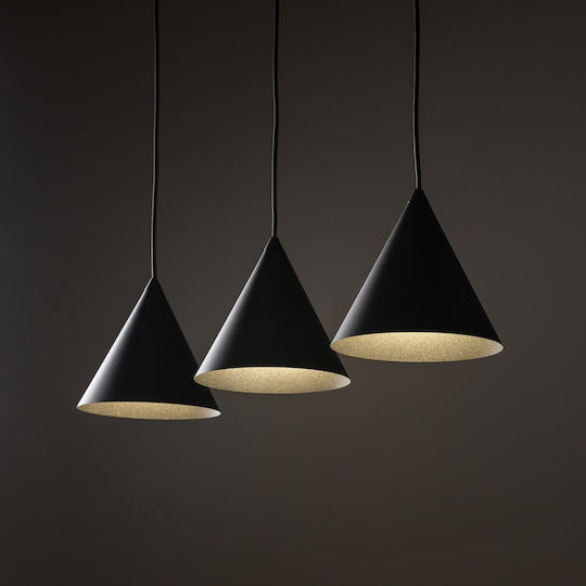 TK Lighting Κρεμαστό Φωτιστικό Μαύρο Ράγα 75εκ.
