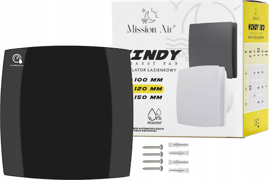 Mission Air De perete Ventilator de Baie 120mm Negru