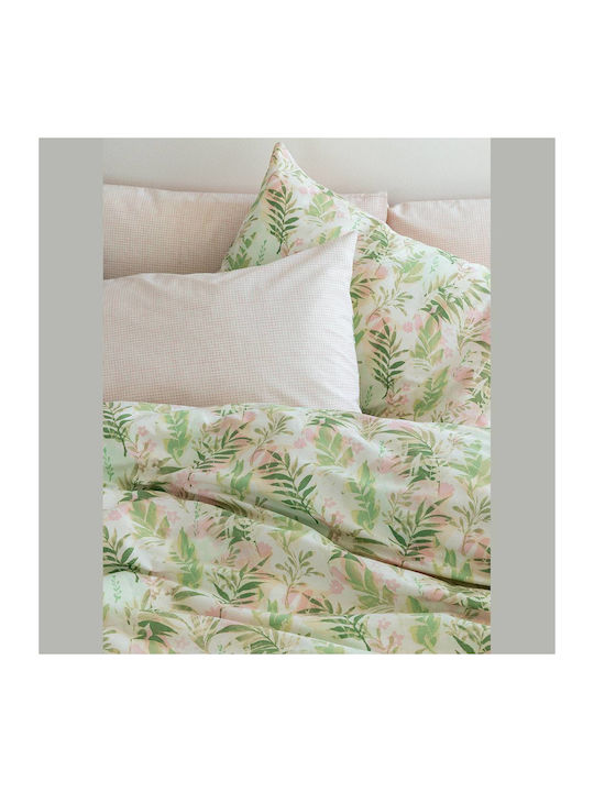 Palamaiki Duvet Cover Set Cotton Single with Pillowcase 170x250 Fashion Life Fl6260 Green