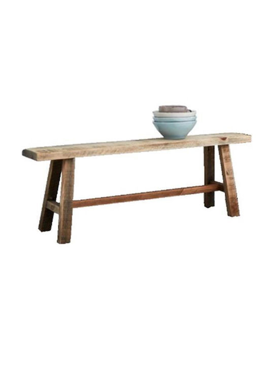 Tribeca Dining Room Bench with Wooden Surface teak wood 120x20x50cm