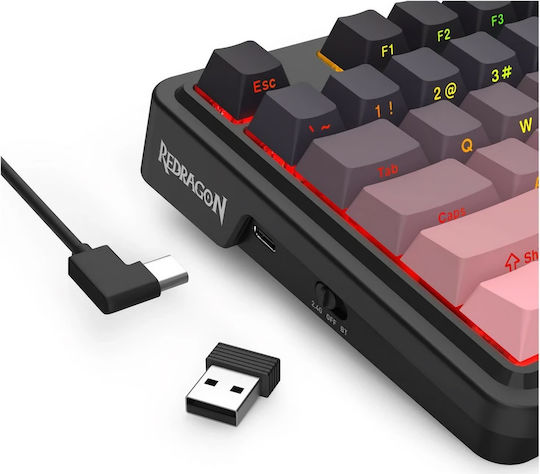 Redragon K728SP-RGB-PRO Wireless Gaming Mechanical Keyboard Tenkeyless with RGB lighting (English US)