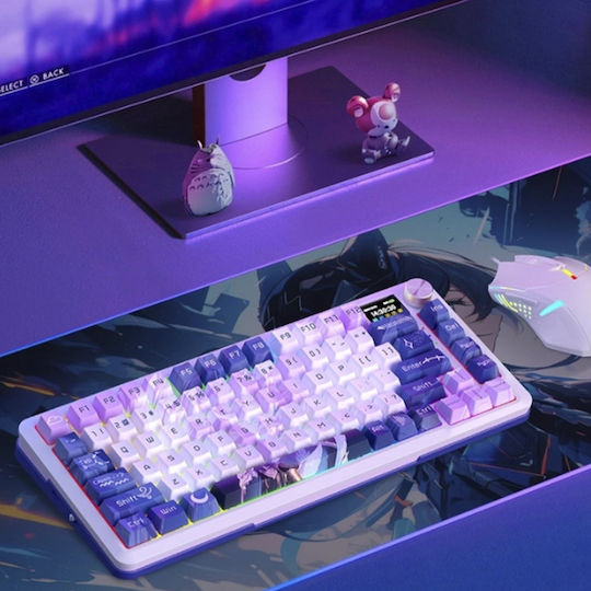 Redragon K708AK-RGB-PRO Ασύρματο Gaming Μηχανικό Πληκτρολόγιο 75% με RGB φωτισμό (Αγγλικό US) Πολύχρωμο