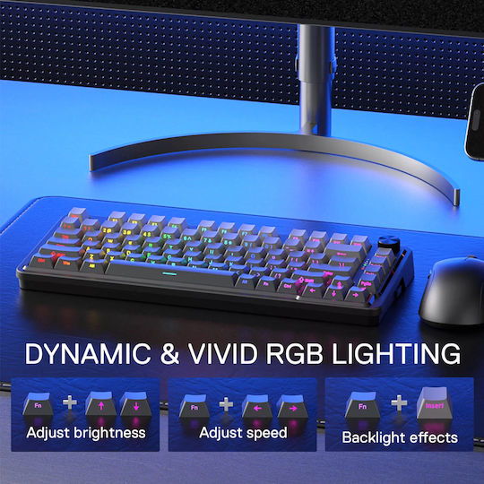 Redragon K673SP-RGB-PRO Wireless Gaming Mechanical Keyboard 65% with RGB lighting (English US)