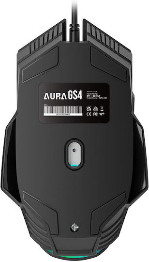 Gamdias AURA GS4 RGB Gaming Mouse 3600 DPI Black