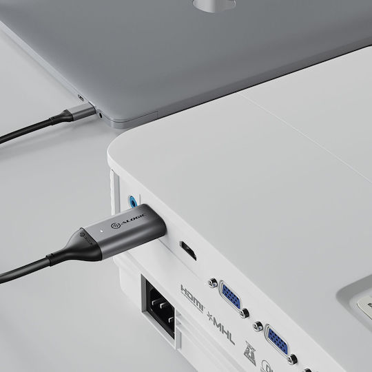 Alogic Konverter USB-C / HDMI männlich zu USB-C / HDMI weiblich Schwarz 1Stück (ULCHD02-SGR)
