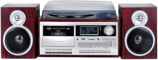 Trevi TT1072 Turntables with Preamp and Built-in Speakers Brown