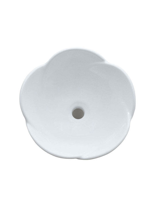 Inter Ceramic ICB 867 Επικαθήμενος Νιπτήρας Πορσελάνης 39x39x16.5cm Λευκός