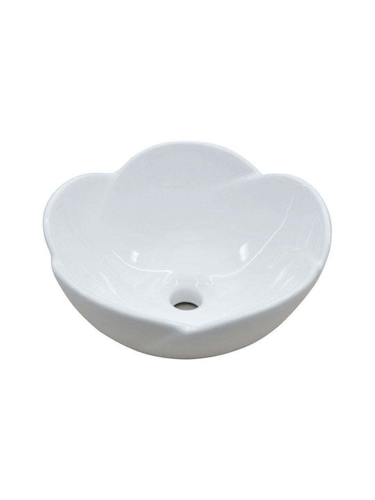 Inter Ceramic ICB 867 Επικαθήμενος Νιπτήρας Πορσελάνης 39x39x16.5cm Λευκός