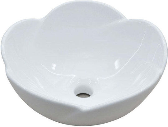 Inter Ceramic ICB 867 Επικαθήμενος Νιπτήρας Πορσελάνης 39x39x16.5cm Λευκός