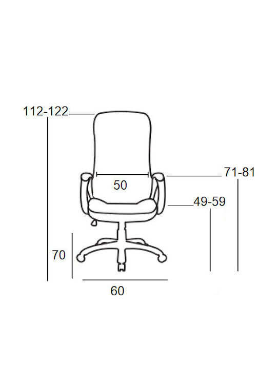 Zita Plus A9940 Exekutive Bürostuhl mit Arme Schwarz