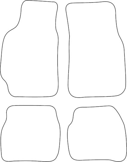 Set Veloursmatten passend für Toyota Celica 1993-1999 Schwarz mit Kante