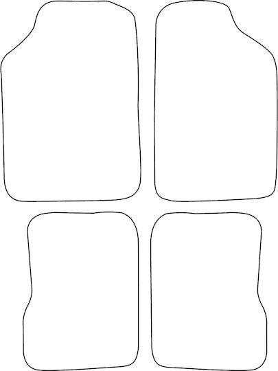 Set Velour Mats Matching Skoda Favorit 1988-1994 Black Edging