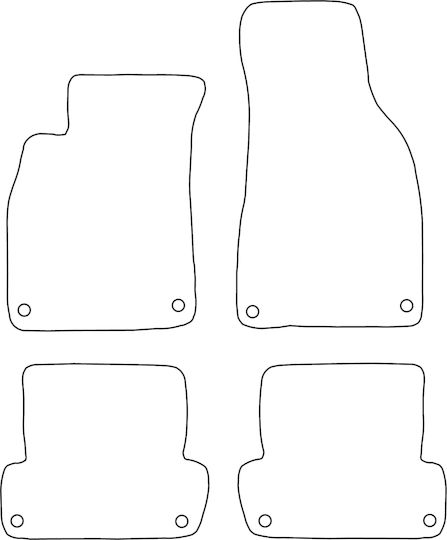 Set Veloursmatten Passend Für Seat Exeo 2008-2013 Blau Kante